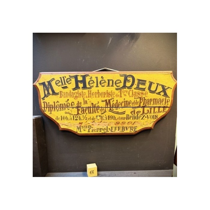 Pharmacy and Herbalist painted wooden trade sign - 1890-1920