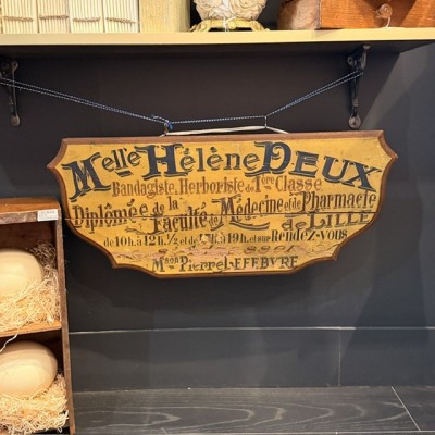 Pharmacy and Herbalist painted wooden trade sign - 1890-1920