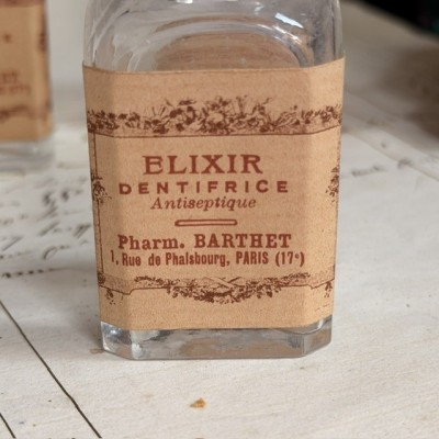 Elixir dentifrice - Flacon ancien de pharmacie-Apothicaire