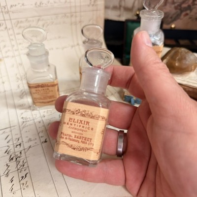 Toothpaste elixir - Antique pharmacy bottle - Apothecary