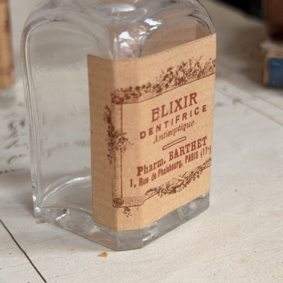 Elixir dentifrice - Flacon ancien de pharmacie-Apothicaire