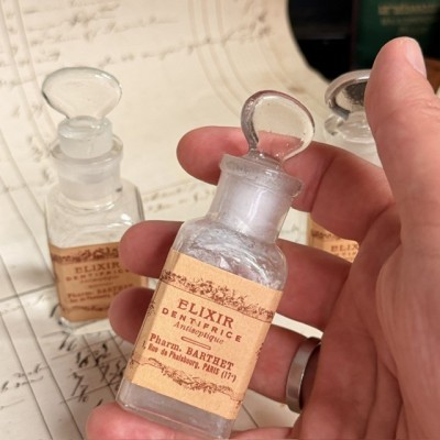 Elixir dentifrice - Flacon ancien de pharmacie-Apothicaire
