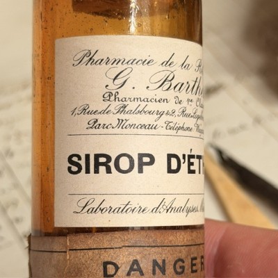 Ether syrup - Antique pharmacy bottle - Apothecary