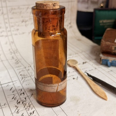 Sirop d'Ether - Flacon ancien de pharmacie-Apothicaire