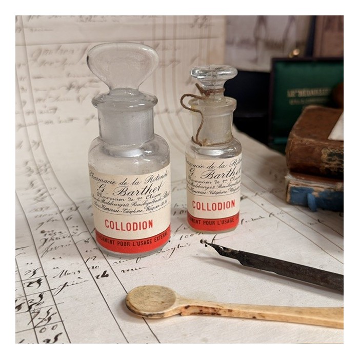 Collodion - Flacon ancien de pharmacie-Apothicaire