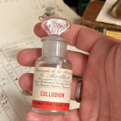 Collodion - Flacon ancien de pharmacie-Apothicaire