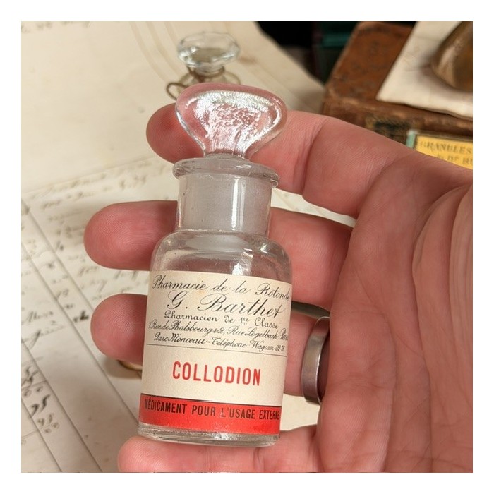 Collodion - Antique pharmacy bottle - Apothecary