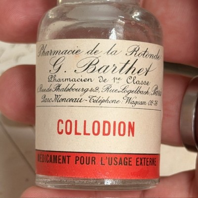 Collodion - Flacon ancien de pharmacie-Apothicaire