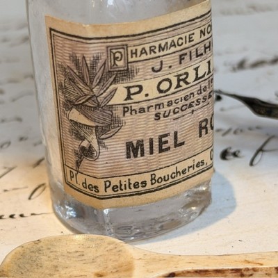 Miel rosat - Antique pharmacy bottle - Apothecary