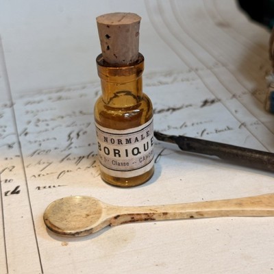 Acide borique - Flacon ancien de pharmacie-Apothicaire
