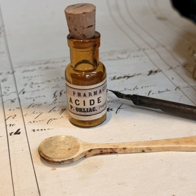 Acide borique - Flacon ancien de pharmacie-Apothicaire