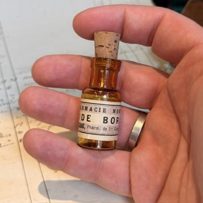Acide borique - Flacon ancien de pharmacie-Apothicaire