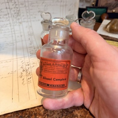 Alcool camphrée - Flacon ancien de pharmacie-Apothicaire