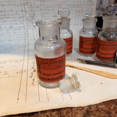 Alcool camphrée - Flacon ancien de pharmacie-Apothicaire