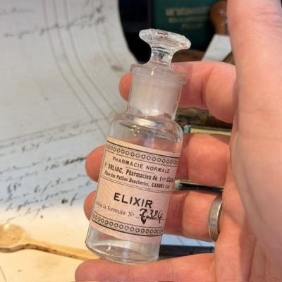Elixir N°7324 - Flacon ancien de pharmacie-Apothicaire