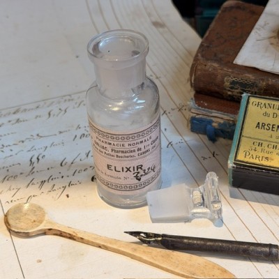 Elixir - Antique pharmacy bottle - Apothecary