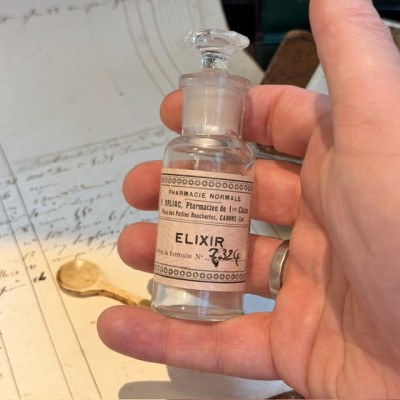 Elixir N°7324 - Flacon ancien de pharmacie-Apothicaire