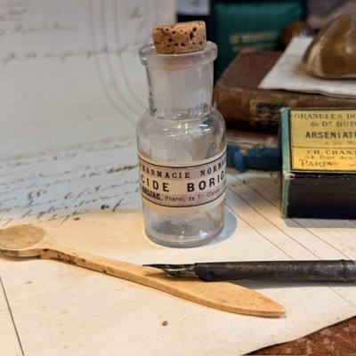 Acide borique - Flacon ancien de pharmacie-Apothicaire