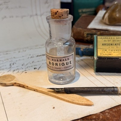 Acide borique - Flacon ancien de pharmacie-Apothicaire
