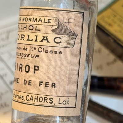 Iodure de Fer- Antique pharmacy bottle - Apothecary