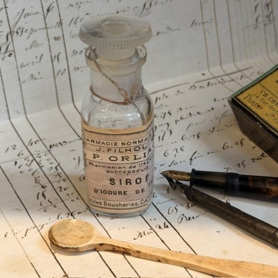 Sirop d'Iodure de Fer - Flacon ancien de pharmacie-Apothicaire