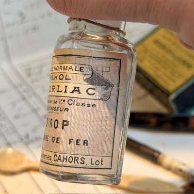 Sirop d'Iodure de Fer - Flacon ancien de pharmacie-Apothicaire