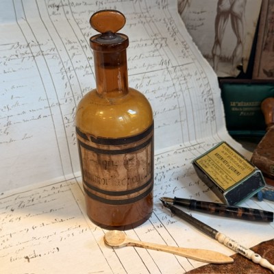 Liqueur Ammoniaque anisée - Flacon ancien de pharmacie-Apothicaire