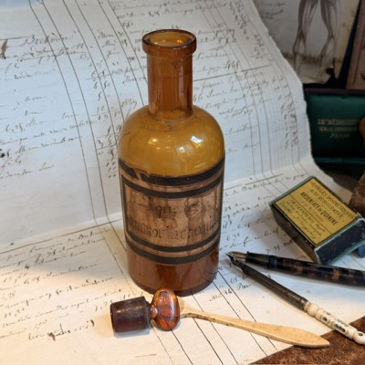 Liqueur Ammoniaque anisée - Flacon ancien de pharmacie-Apothicaire