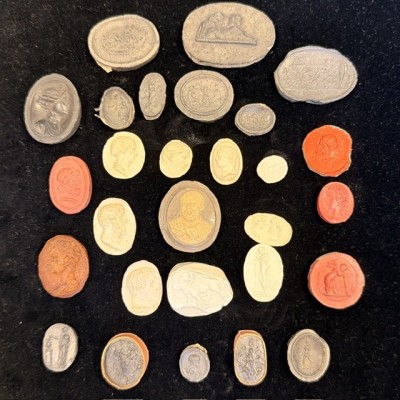 Empreinte d'intailles et camées antiques du Grand Tour du XIXème siècle