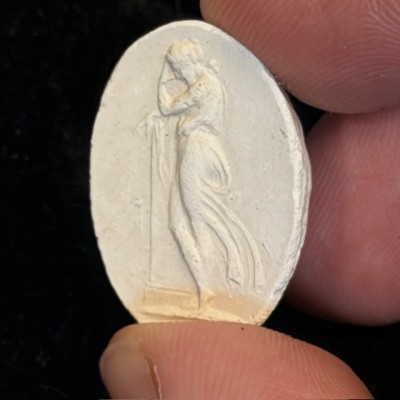 Antique intaglio and cameo print from the Grand Tour of the 19th century