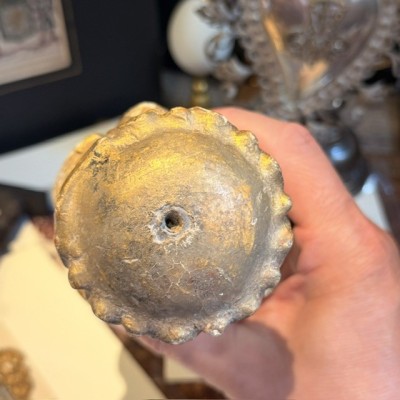 Fût - Socle baroque en bois tourné et stuc doré - Italie (Toscane), XIXème siècle