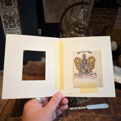 Original heraldic engraving on copper (1722) in colour - A System of Heraldry - By Alexander Nisbet