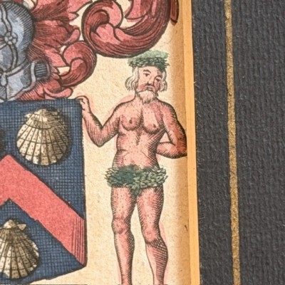 Original Triptych heraldic engraving (1722) in colour - A System of Heraldry - By Alexander Nisbet