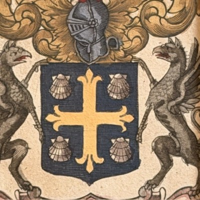 Triptyque de Gravures héraldiques (1722) en couleurs - A System of Heraldry - Par Alexander Nisbet