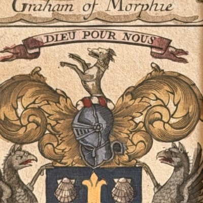 Triptyque de Gravures héraldiques (1722) en couleurs - A System of Heraldry - Par Alexander Nisbet