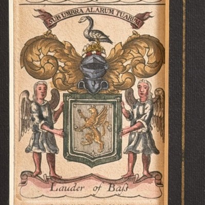 Original Triptych heraldic engraving (1722) in colour - A System of Heraldry - By Alexander Nisbet