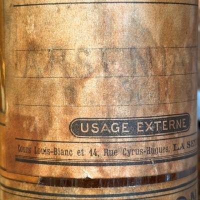 Arséniate de Soude - POISON cabinet - Antique pharmacy bottle