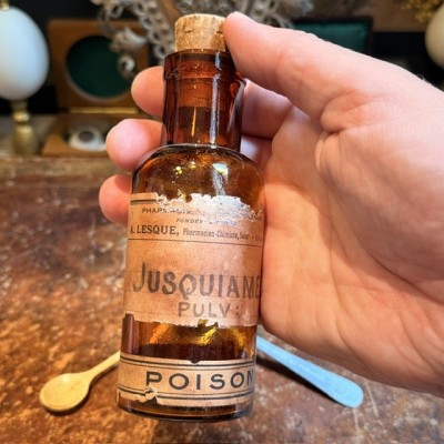 Jusquiame - Poison - Flacon ancien de pharmacie