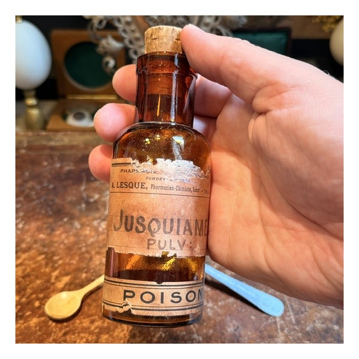 Jusquiame - Henbane - POISON cabinet - Antique pharmacy bottle