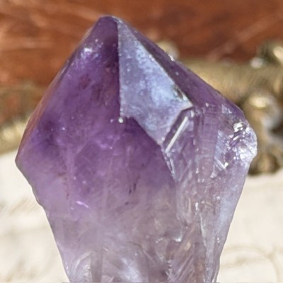 Office paper knife with raw natural amethyst handle