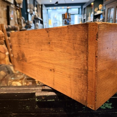 Antique wooden pharmacy drawer with compartments - 3 compartments