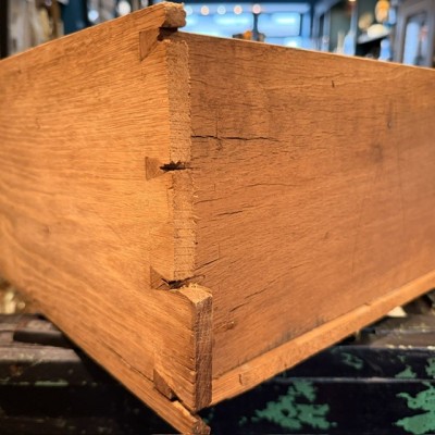 Antique wooden pharmacy drawer with compartments - 3 compartments