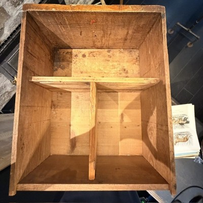 Antique wooden pharmacy drawer with compartments - 3 compartments