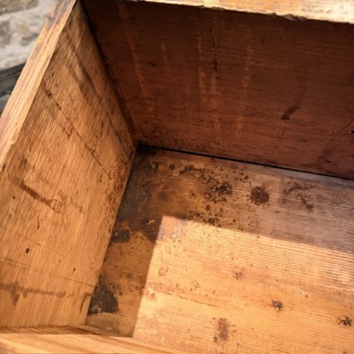 Antique wooden pharmacy drawer with compartments - 3 compartments