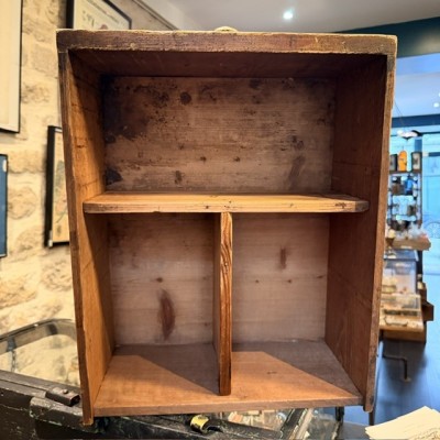 Antique wooden pharmacy drawer with compartments - 3 compartments