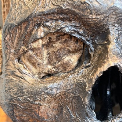 Mummy head - Human skull: artist reproduction by Jérôme Cavailles