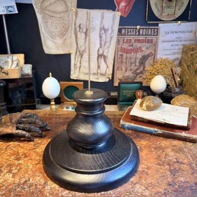 Support for Mummy’s Head - Pedestal in blackened turned wood 19th century style
