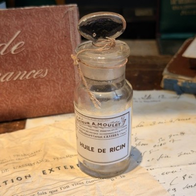 Huile de ricin - Antique pharmacy bottle - Apothecary