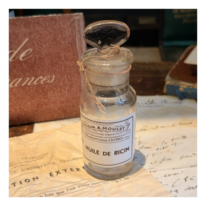 Huile de ricin - Antique pharmacy bottle - Apothecary