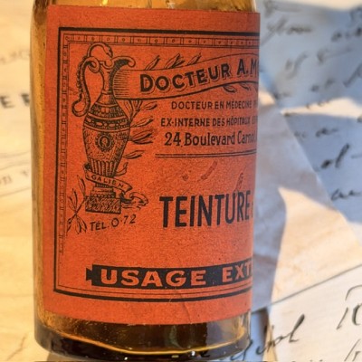 Teinture d'Arnica - Flacon ancien de pharmacie-Apothicaire
